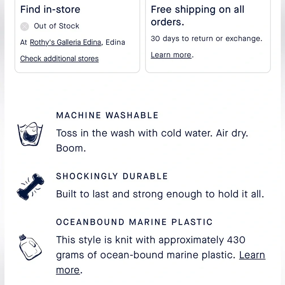 Rothy's daily crossbody bag - Picture 4 of 4